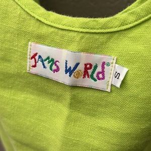jams world lime green 100% linen small